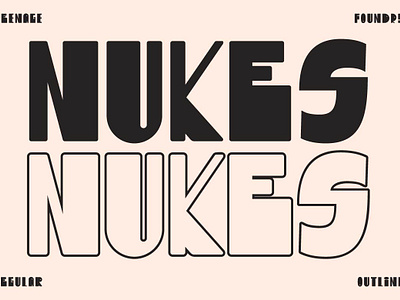 TF Nukes - Display Font bold branding decorative design display font fonts illustration merchandise poster retro typeface typography vintrage