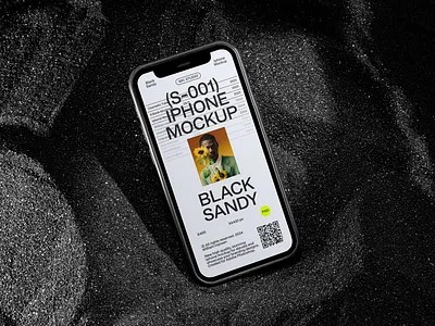 Black Sandy Iphone Mockup iphone mock up ui mockups