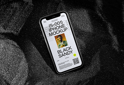 Black Sandy Iphone Mockup iphone mock up ui mockups