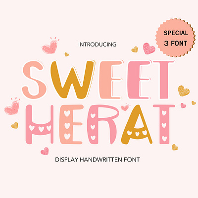 SWEET HEART FONT - CUTE FONT sweet heart font cute font