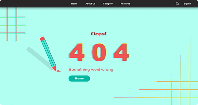 404 error page 404 black dailyui design error figma green oops page pencil red uiux web