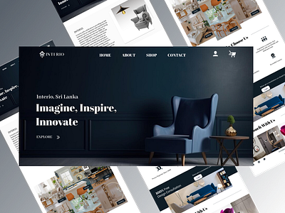 Furniture Shop e-commerce Landing Page ui