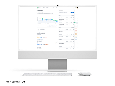 ProjectFlow | Time Tracking Feature dashboard productivity project management saas task management task tracking team collaboration time tracking uxui