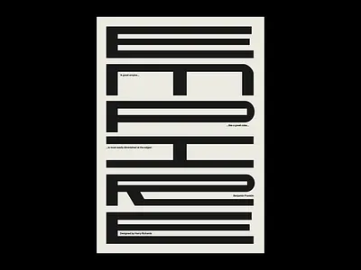 EMPIRE Poster 2d adobe artwork design graphic graphic design graphics illustrator indesign photoshop portfolio poster poster design posters print text type typographic typography visual