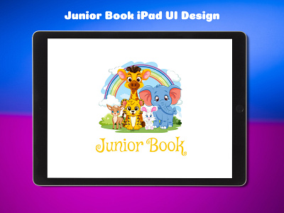 Junior Book iPad UI Design ipad kids school tablet ui