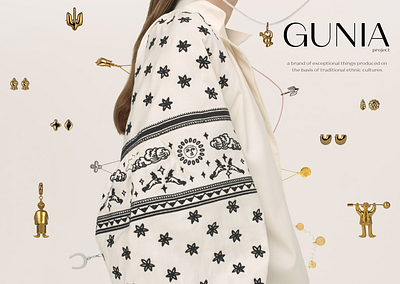 GUNIA project branding design student work typography ui vector