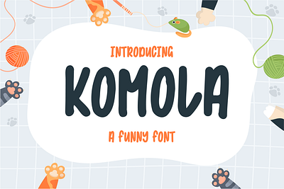 Komola a Funny Font branding coverbook cute design graphic display fashion funny logo poster tshirt unique