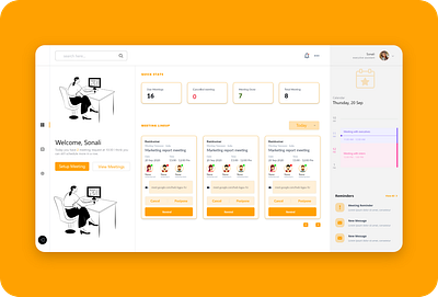 Meeting scheduler casestudy cocept dashboard design meetingscheduler ui ux