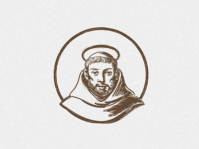 The Poverello catholic flat illustration illustration saint francis st. francis of assisi
