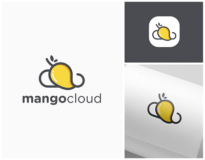 Mango Cloud Logo branding cloud creative design design logo food fruit graphic design illustration inspiration inspirations juice juicy logo logo design logos mango season sky weather