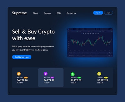 Sell & Buy Crypto design ui ux