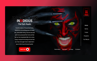 Insidious Movie Poster design figma illustration ui ux