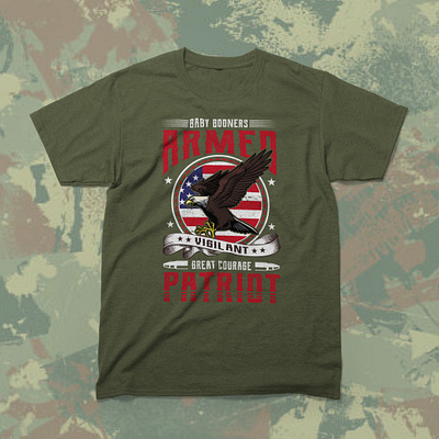 USA Army T-shirt Design armed army army color courage design eagle patriot retro t shirt t shirt mockup text design usa usa flag veteran vintage