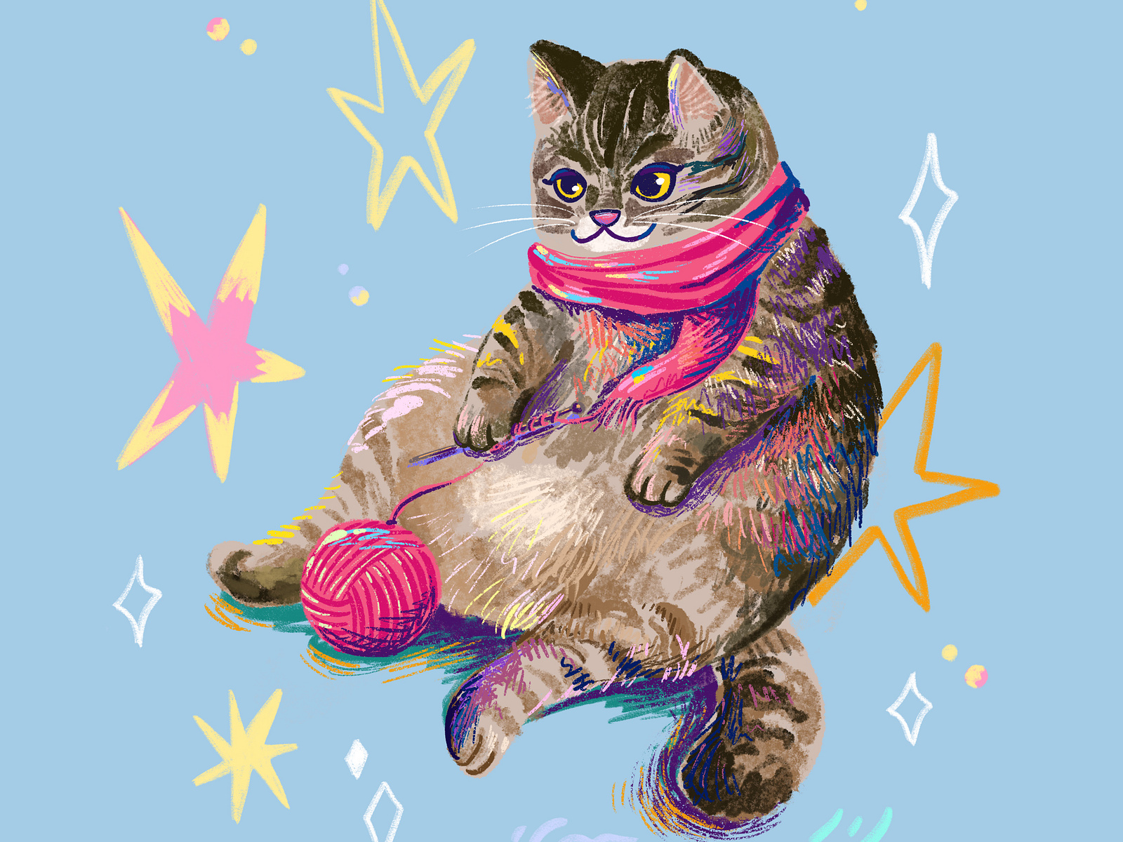 Cozy Cat by Indah Irawan on Dribbble