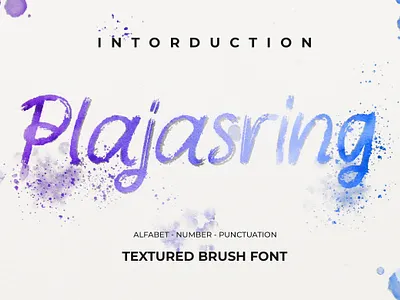 Plajasring - Textured Brush Font font