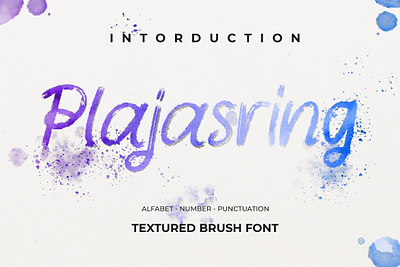 Plajasring - Textured Brush Font font