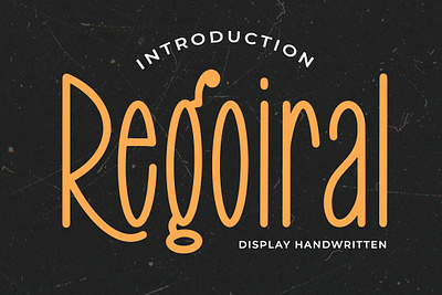 Regioral - Display Handwritten Font