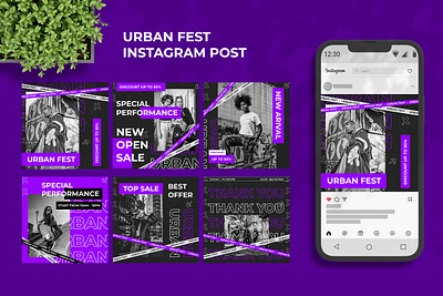 Urban Fest Instagram Post graphic design instagram post