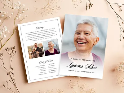 Minimalist Funeral Invitation, Printable & Electronic Invitation bereavement design