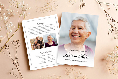 Minimalist Funeral Invitation, Printable & Electronic Invitation bereavement design
