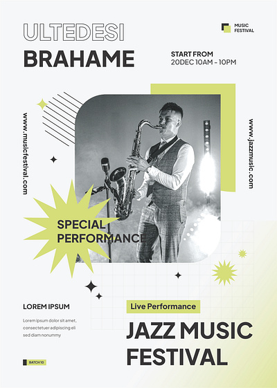 Jazz Music Flyer flyer graphic design