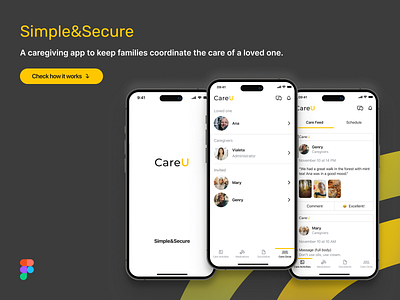 Case Study | Caregiving App: CareU add photos app care app caregivers app case study coordinate care create prototype document storage medications storage prototyping share memories testing mvp ui ui design ux ux design