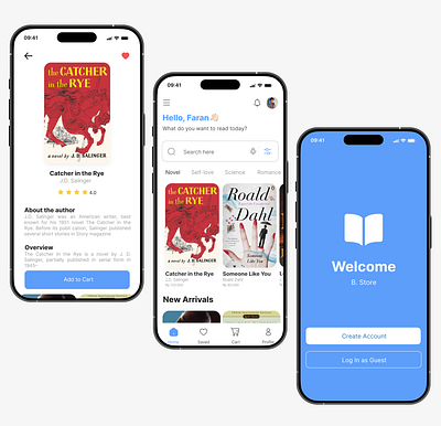 Book Store app branding design graphic design illustration logo typography ui ux vector