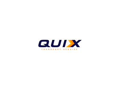 Quix arrow fast forward logistic modern q quick speed text logo transport x