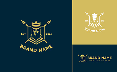 King in Sheild Logo branding elegant graphic design king logo luxurious sheild