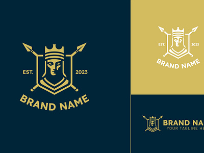 King in Sheild Logo branding elegant graphic design king logo luxurious sheild