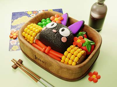 Blender rendered Bento 3d