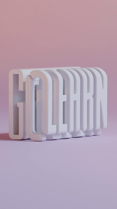 Blender rendered Typography 3d animation