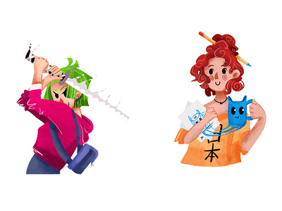 Mythrill Team Illustrations character illustration mascot mobile app storytelling team ui