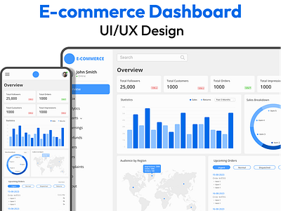 E-commerce Dashboard UI/UX Design dashboard ui ecommerce figma landing page mobile app saas ui user interface design ux