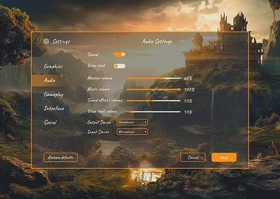 Daily UI Design Challenge, Day 07, Settings Page beginner daily ui design game settings game page settings page ui ux ux designer