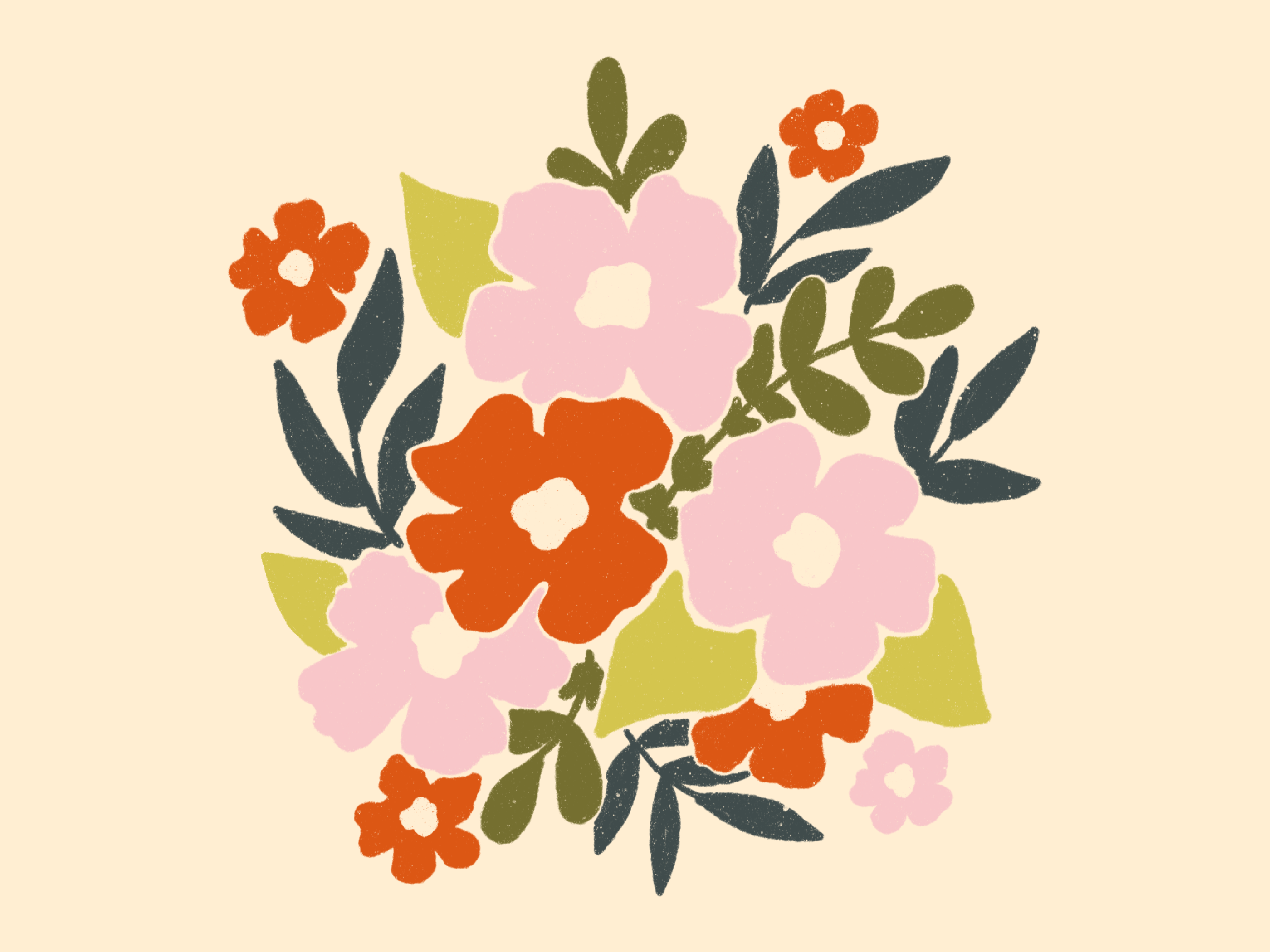 Bloom floral graphicdesign illustration