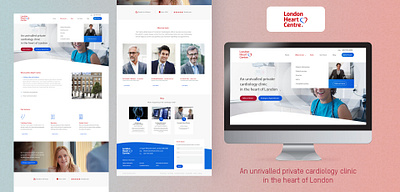 London Heart Centre. - Medical Industry Website UI Design adobe xd designer branding creative desgin figma desgin graphic design logo medical website design modern ui design ui