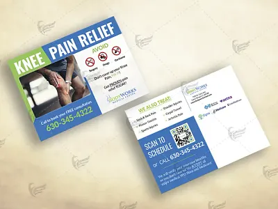 Knee Pain Relief Postcard Design design direct mail postcard directmailpostcard eddm eddm postcard eddm postcard design flyer knee pain relief postcard design modern postcard design postcard postcard design