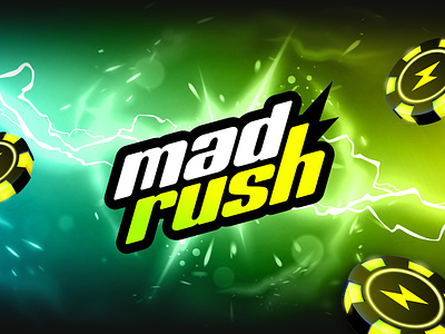Mad Rush Logo brand identity branding casino color design gaming logo