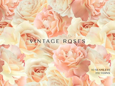 Vintage roses patterns aged floral design branding classic rose graphic design grunge textures nostalgic floral prints old fashioned pattern retro retro floral patterns ui vintage elegance vintage roses vintage wallpaper