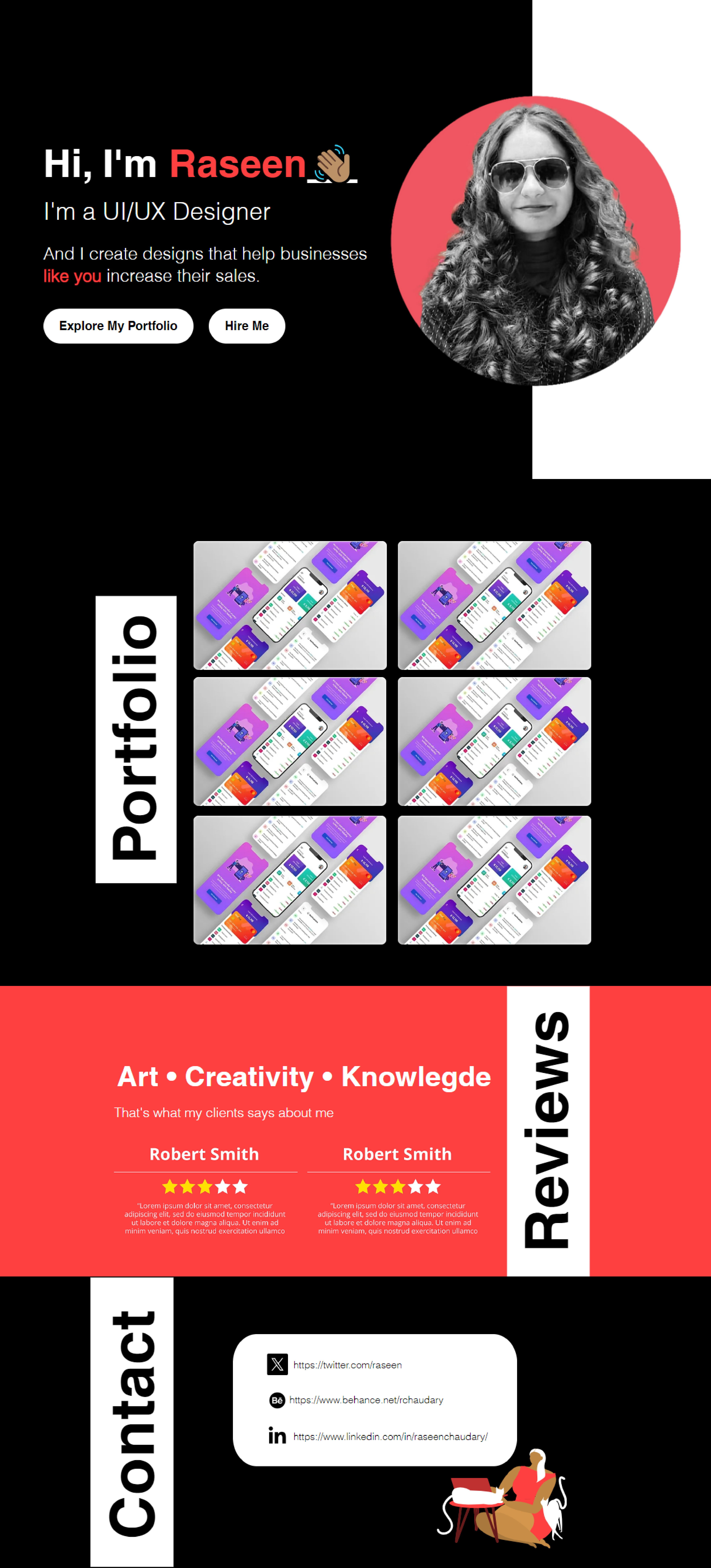Personal Landing Page UI design figma graphic design landing page personal website ui user interface design