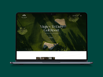 Tri Duby — Website design for a golf resort golfcourse golfresort oktodigital ui uiuxdesign webdevelopment website