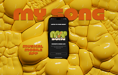 MySong | Mobile app design 3d app design graphic design illustration logo ui uiux ux