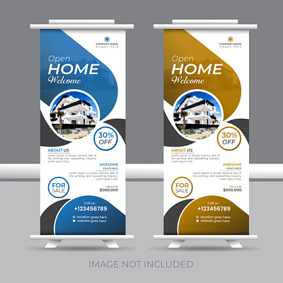 Real Estate Banner Template bg vect blue banner business banner business poster byzed ahmed corporate designer food baner graphic design marketing pol up banner poster xstand banner