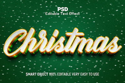 Christmas 3D Editable Text Effect Style 3d text effect action christmas christmas 3d text effect christmas psd text effect effect psd text effect snow text