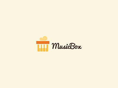 MusicBox box dance logo music piano present simple