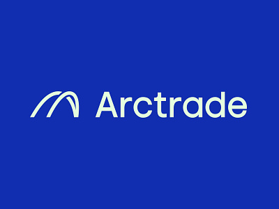 Arctrade logotype arc arctrade blue branding edgy electric energy graphic design identity logo modern new platform sharing sharp
