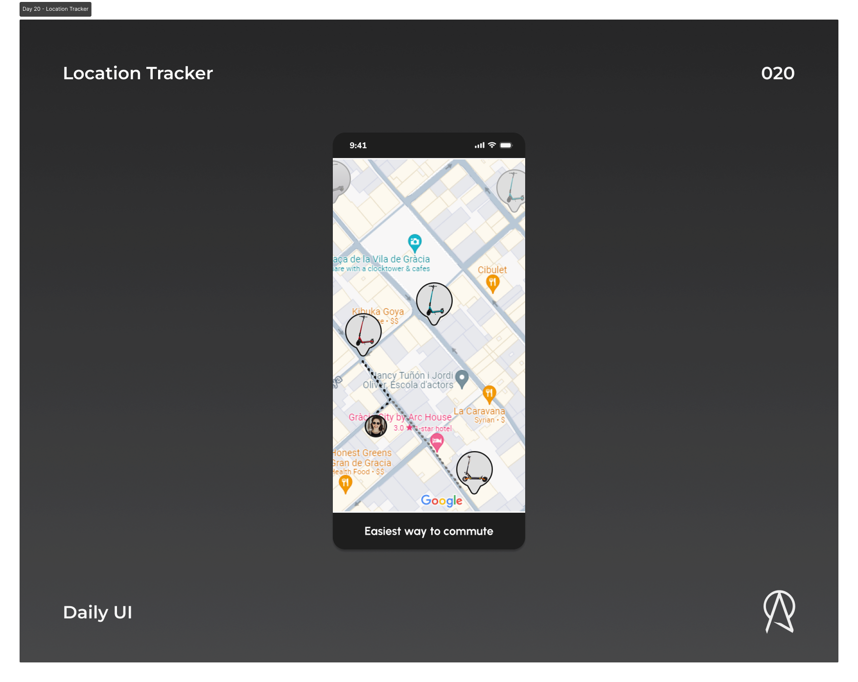 Daily UI - Location Tracker app branding design illustration location tracker logo map view minimal mobile app typogaphy ui ui design uiux user experience design uxd uxdesign