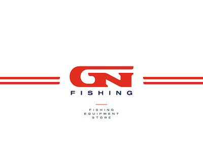 GN Fishing Equipment Store fishing tackle fising golden ratio graphic design iconic logo logo design logotype