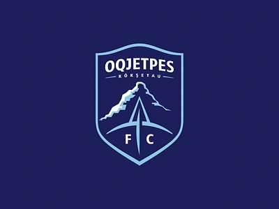 Oqjetpes Football Club archer arrow crest emblem football club futbol kazakhstan lake league mls mountain premier league qazaqstan redesign shield soccer sports sports club trophy